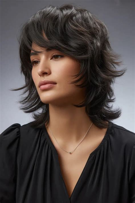 Shag Haircut Black